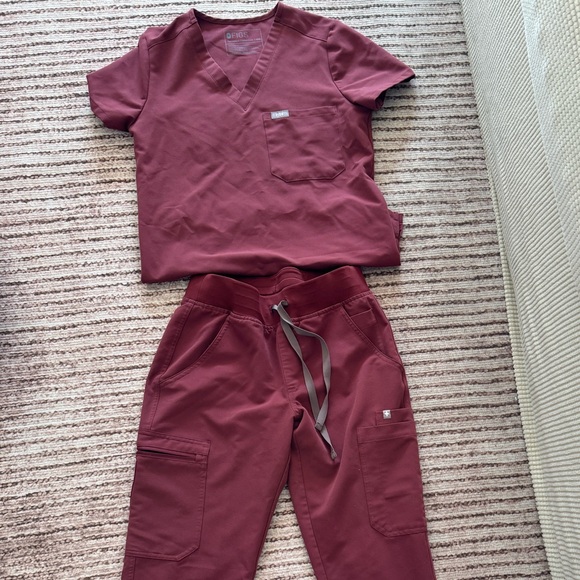 Figs Other - FIGS Dark Cherry Women’s Yola High waisted set